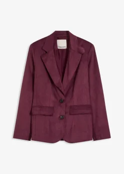 Damen bonprix Blazer|Bekleidung·Basics|Velourslederimitat-Blazer