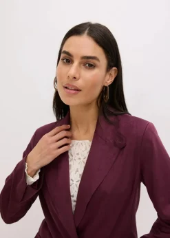 Damen bonprix Blazer|Bekleidung·Basics|Velourslederimitat-Blazer