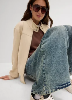 Velourslederimitat-Jacke Damen Jacken & Mäntel
