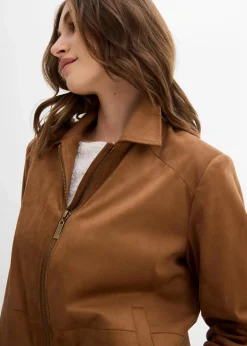 Online Velourslederimitat-Jacke Damen Bekleidung·Hosen|Jacken & Mäntel