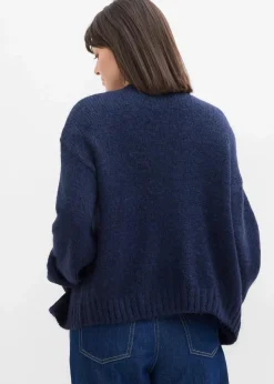 Damen bonprix Pullover & Strickjacken|Bekleidung·Jeans|Verkürzte Oversize Grobstrickjacke