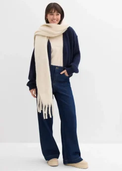 Damen bonprix Pullover & Strickjacken|Bekleidung·Jeans|Verkürzte Oversize Grobstrickjacke