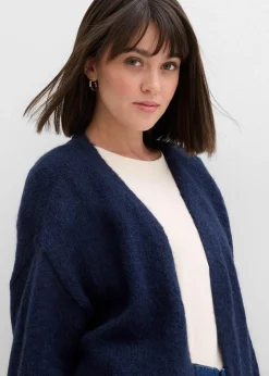 Damen bonprix Pullover & Strickjacken|Bekleidung·Jeans|Verkürzte Oversize Grobstrickjacke