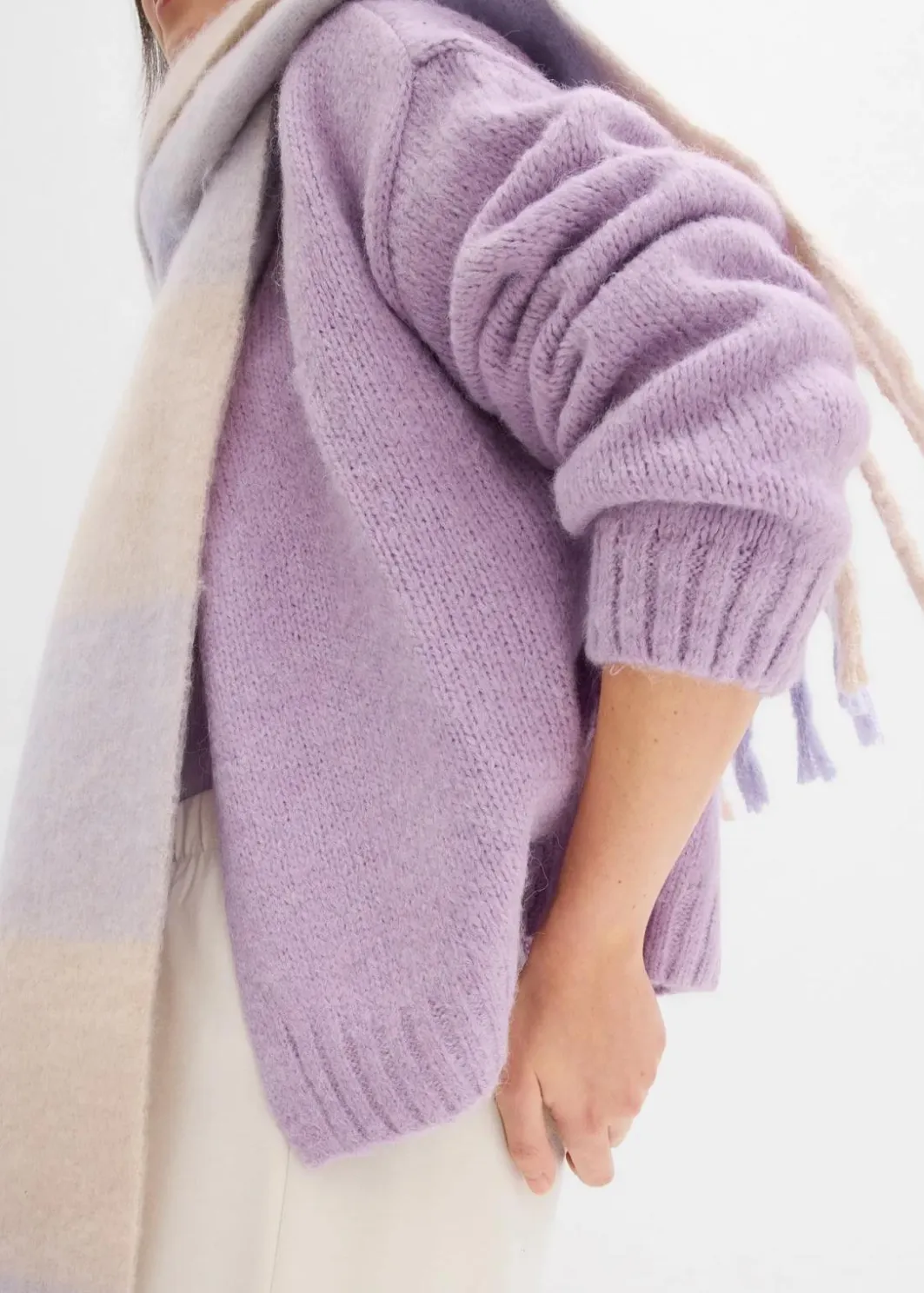 Damen bonprix Bekleidung·Umstandsmode|Strickmode|Verkürzte Oversize Grobstrickjacke
