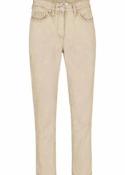 Damen bonprix Bekleidung·Kleider|Hosen|Verkürzte Twill-Hose im Used-Look