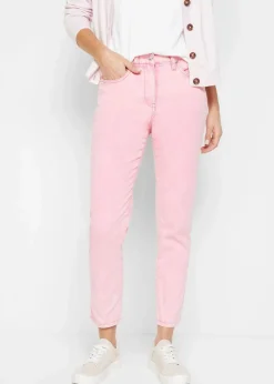 Clearance Verkürzte Twill-Hose im Used-Look Damen Hosen|Bekleidung·Kleider