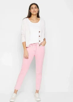 Clearance Verkürzte Twill-Hose im Used-Look Damen Hosen|Bekleidung·Kleider