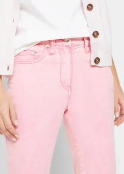 Clearance Verkürzte Twill-Hose im Used-Look Damen Hosen|Bekleidung·Kleider