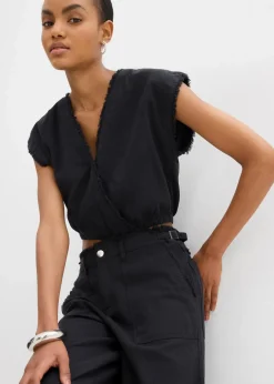 Damen bonprix Blusen & Tuniken|Shirts & Tops|Verkürztes Blusentop