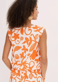 Damen bonprix Bekleidung·Jacken & Mäntel|Blusen & Tuniken|verkürztes Blusentop aus fließender Viskose