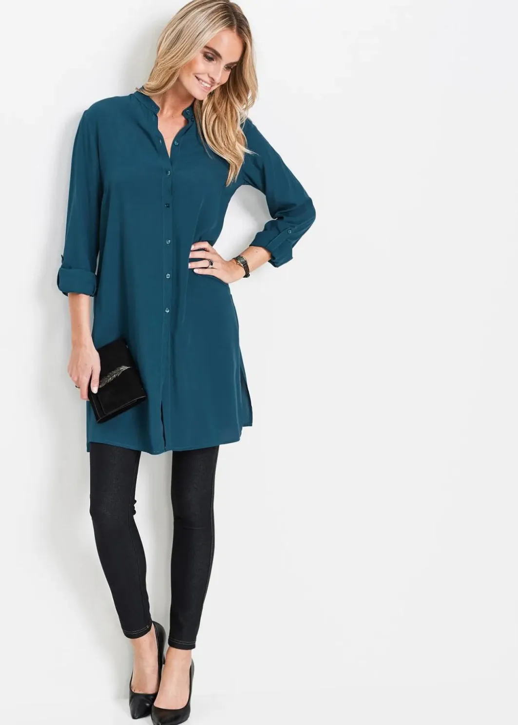 Viskose Longbluse Damen Blusen & Tuniken|Nachhaltigere Materialien