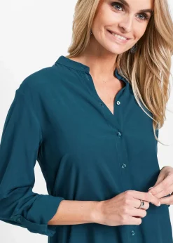 Viskose Longbluse Damen Blusen & Tuniken|Nachhaltigere Materialien