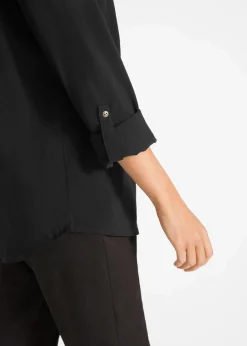 Clearance Viskose-Bluse mit V-Ausschnitt, langarm Damen Bekleidung·Jacken & Mäntel|Blusen & Tuniken