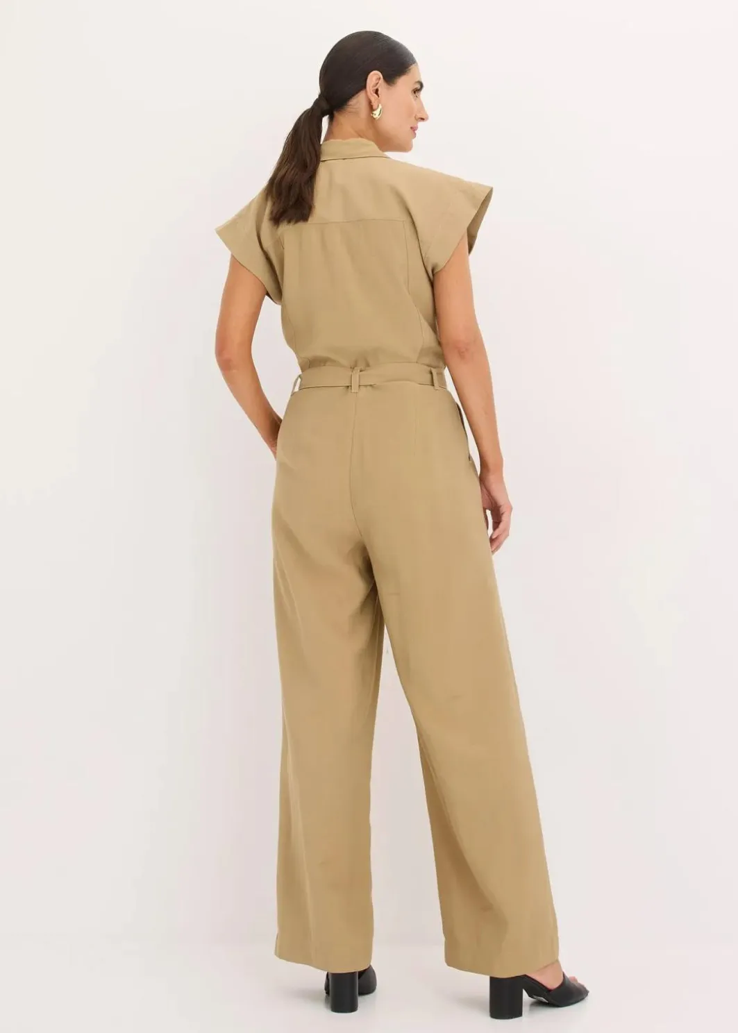 Viskose-Jumpsuit mit Bindeband Damen Bekleidung·Homewear|Jumpsuits