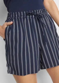 Discount Viskose-Shorts mit Bindegürtel (2er Pack) Damen Nachhaltigere Materialien|Hosen