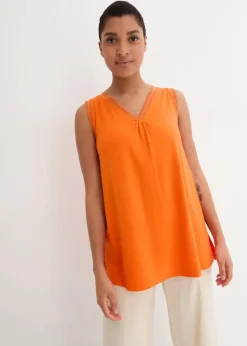 Hot Viskose-Top mit Spitze Damen Shirts & Tops