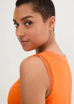 Hot Viskose-Top mit Spitze Damen Shirts & Tops