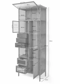Clearance Vitrine in Spind-Optik Schränke & Vitrinen