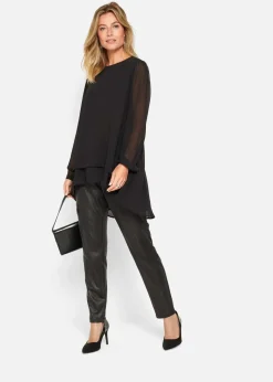 Clearance Vokuhila Long-Tunika Damen Bekleidung·Jacken & Mäntel|Blusen & Tuniken