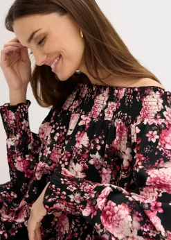Damen bonprix Blusen & Tuniken|Bekleidung·Jacken & Mäntel|Vokuhila-Bluse