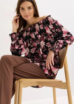 Damen bonprix Blusen & Tuniken|Bekleidung·Jacken & Mäntel|Vokuhila-Bluse