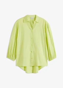 Sale Vokuhila-Bluse aus Baumwoll-Mix Damen Blusen & Tuniken|Bekleidung·Jacken & Mäntel