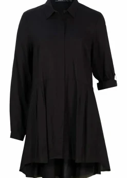 Vokuhila-Bluse aus reiner Viskose Damen Bekleidung·Jacken & Mäntel|Blusen & Tuniken