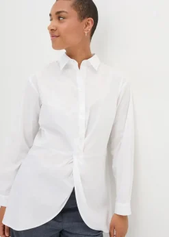 Damen bonprix Bekleidung·Jacken & Mäntel|Blusen & Tuniken|Vokuhila-Bluse in reiner Baumwolle