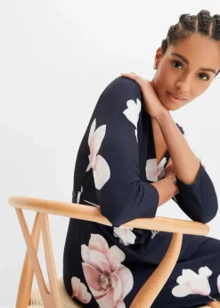 Damen bonprix Bekleidung·Pullover & Strickjacken|Nachhaltigere Materialien|Vokuhila-Kleid aus Jersey mit Bindeband