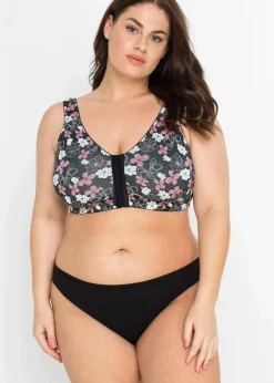 Damen bonprix Wäsche·Baumwollunterwäsche|Wäsche·Große Cups D-H|Vorderverschluss-BH ohne Bügel (2er Pack) mit Baumwolle