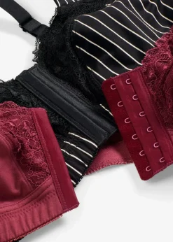 Discount Vorderverschluss-BH ohne Bügel mit Bio-Baumwolle (2er Pack) Damen Große Cups D-H|Bhs