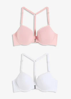Online Vorderverschluss-Schalen BH mit Bügel mit Baumwolle (2er Pack) Damen Wäsche·Baumwollunterwäsche|Basics