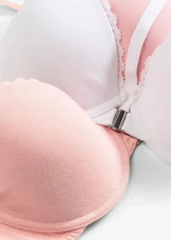 Online Vorderverschluss-Schalen BH mit Bügel mit Baumwolle (2er Pack) Damen Wäsche·Baumwollunterwäsche|Basics