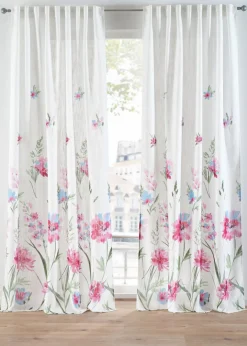 bonprix Vorhänge|Vorhang mit Blumen Druck (1er Pack)