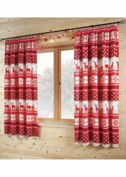 bonprix Vorhänge|Weihnachtsdeko & -Textilien·Gardinen|Vorhang mit Elch Druck(1er Pack)