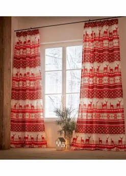 bonprix Vorhänge|Weihnachtsdeko & -Textilien·Gardinen|Vorhang mit Elch Druck(1er Pack)
