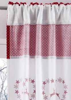 bonprix Vorhänge|Weihnachtsdeko & -Textilien·Gardinen|Vorhang mit Herz Druck (1er Pack)