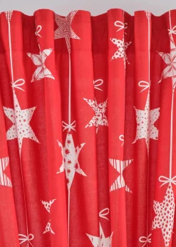 bonprix Vorhänge|Weihnachtsdeko & -Textilien·Gardinen|Vorhang mit Sternedruck inkl.Raffhalter (1er Pack)