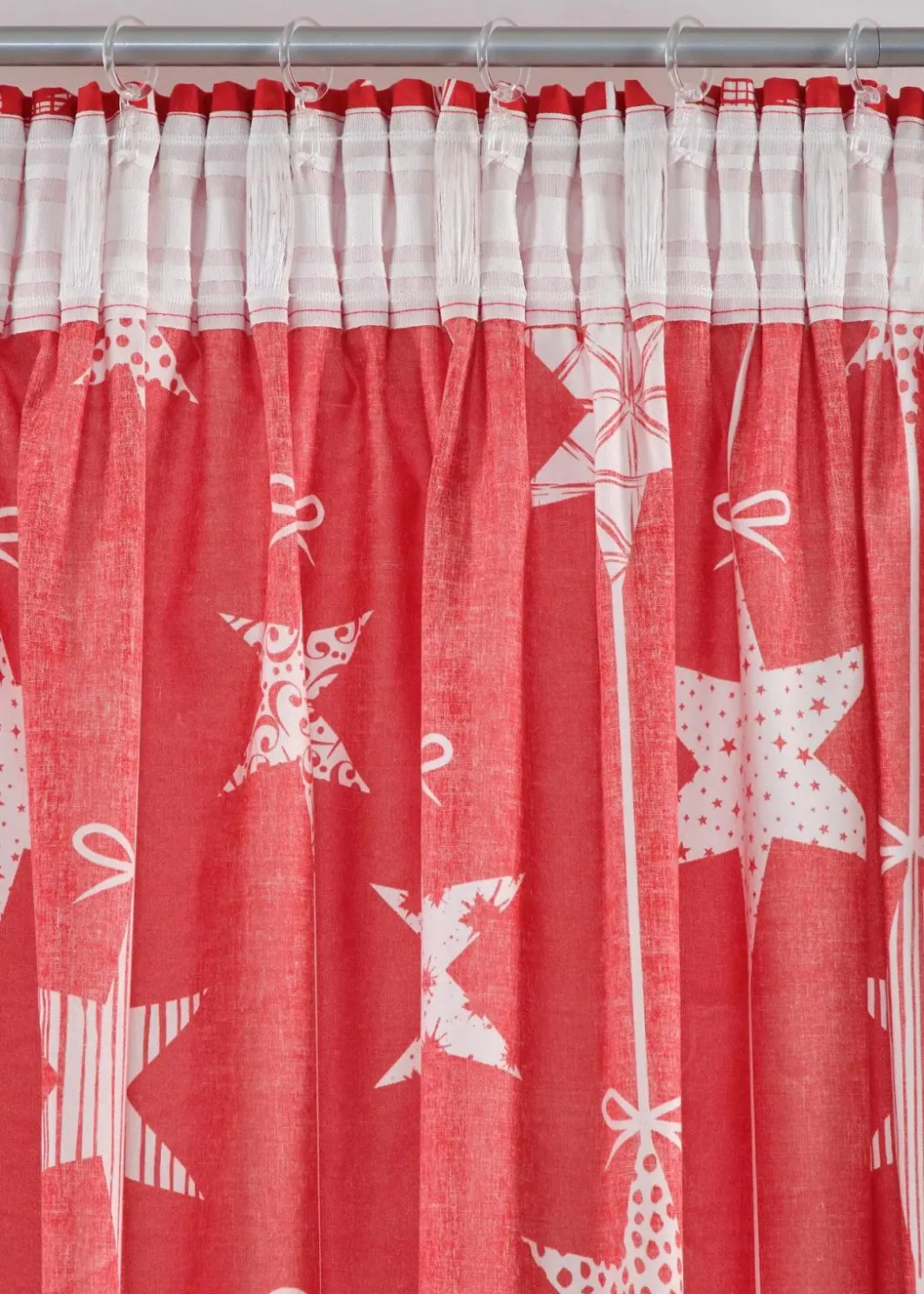 bonprix Vorhänge|Weihnachtsdeko & -Textilien·Gardinen|Vorhang mit Sternedruck inkl.Raffhalter (1er Pack)