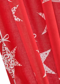 bonprix Vorhänge|Weihnachtsdeko & -Textilien·Gardinen|Vorhang mit Sternedruck inkl.Raffhalter (1er Pack)