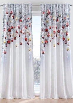 bonprix Weihnachtsdeko & -Textilien·Gardinen|Vorhänge|Vorhang mit weihnachtlichem Druck (1er Pack)