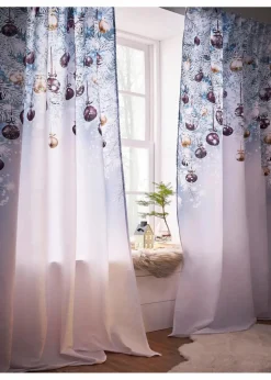 Discount Vorhang mit weihnachtlichem Druck (1er Pack) Weihnachtsdeko & -Textilien·Gardinen|Vorhänge