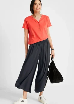 Damen bonprix Nachhaltigere Materialien|Hosen|Wadenlange Culotte aus nachhaltiger Viskose