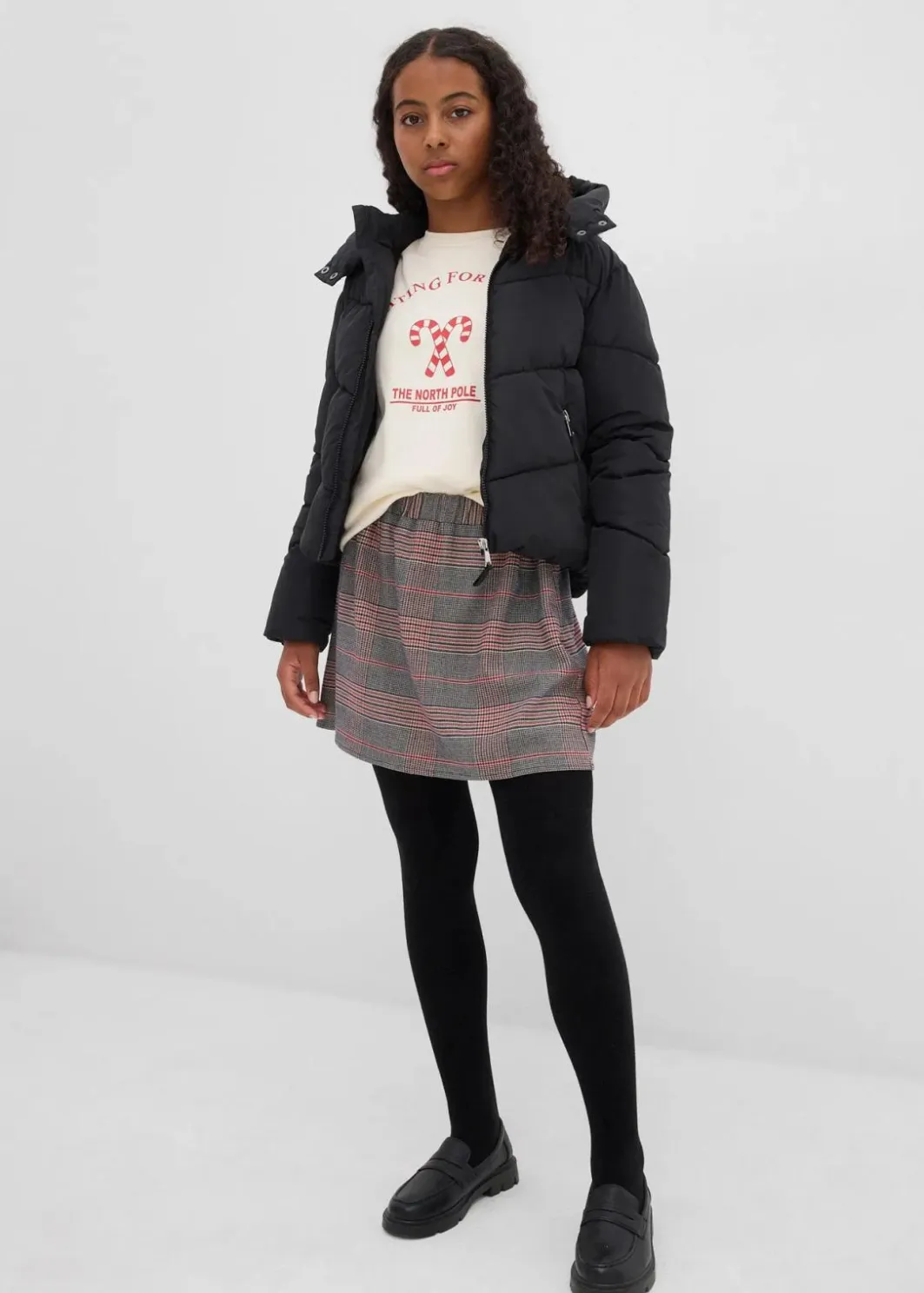 Kinder bonprix Mädchen 9-16 Jahre·Jacken & Outdoor|warm gefütterte Puffer-Jacke mit Kapuze