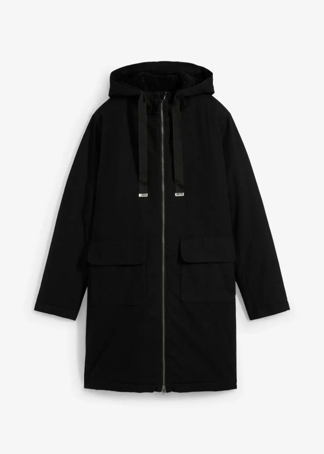 Damen bonprix Bekleidung·Hosen|Jacken & Mäntel|warm wattierter Winterparka mit Teddyfutter in Kapuze