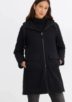 Damen bonprix Bekleidung·Hosen|Jacken & Mäntel|warm wattierter Winterparka mit Teddyfutter in Kapuze