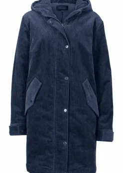 Damen bonprix Jacken & Mäntel|Bekleidung·Hosen|Warmer Cord-Parka mit Teddy-Futter in der Kapuze, in A-Linie