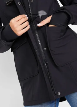 Damen bonprix Bekleidung·Hosen|Jacken & Mäntel|wasserabweisende Duffle-Jacke aus Softshell