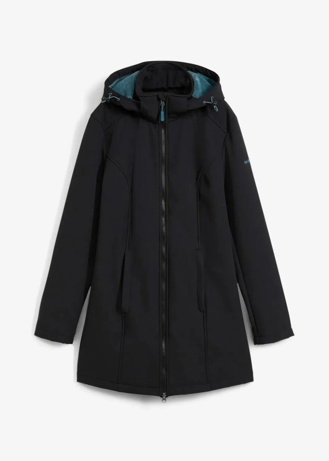 Damen bonprix Jacken & Mäntel|Bekleidung·Hosen|wasserabweisende Funktions-Softshell-Longjacke, Kuschelfleece
