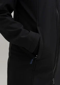 Damen bonprix Jacken & Mäntel|Bekleidung·Hosen|wasserabweisende Funktions-Softshell-Longjacke, Kuschelfleece
